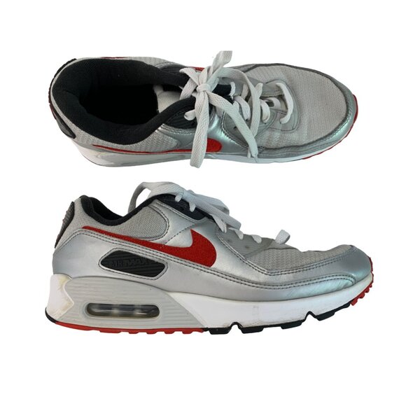 Nike Air Max 90 Silver Men's Size 11 Running Shoes DX4233 GUC Athletic 7447 - Picture 1 of 11